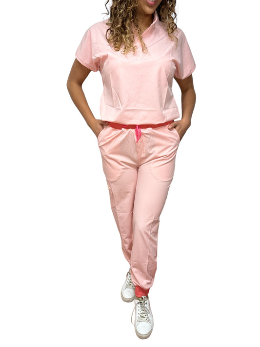 PIJAMA QUIRÚRGICA | LUXMED ANTIFLUIDOS ROSA PASTEL